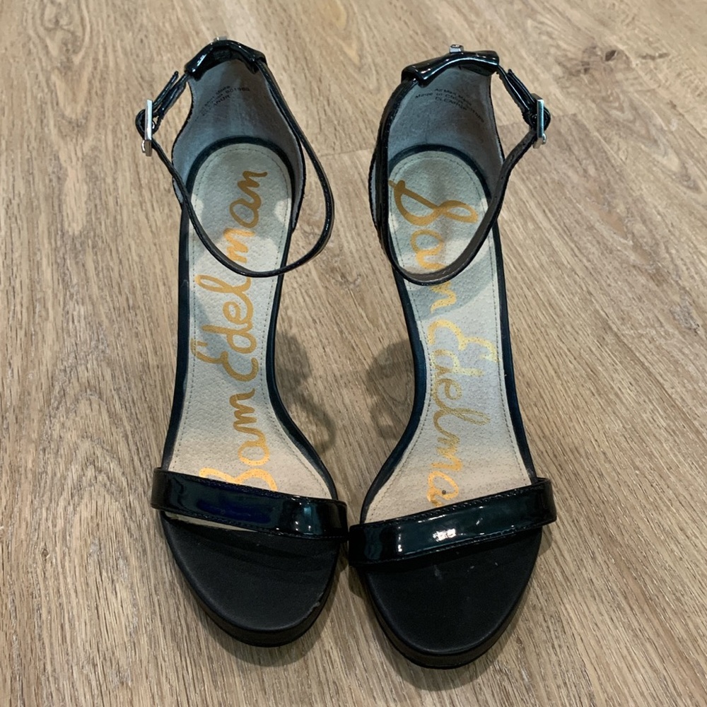 Sam Edelman Black Strappy Heels